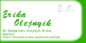 erika olejnyik business card